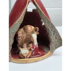 Nativity Set Vintage Ceramic Glazed